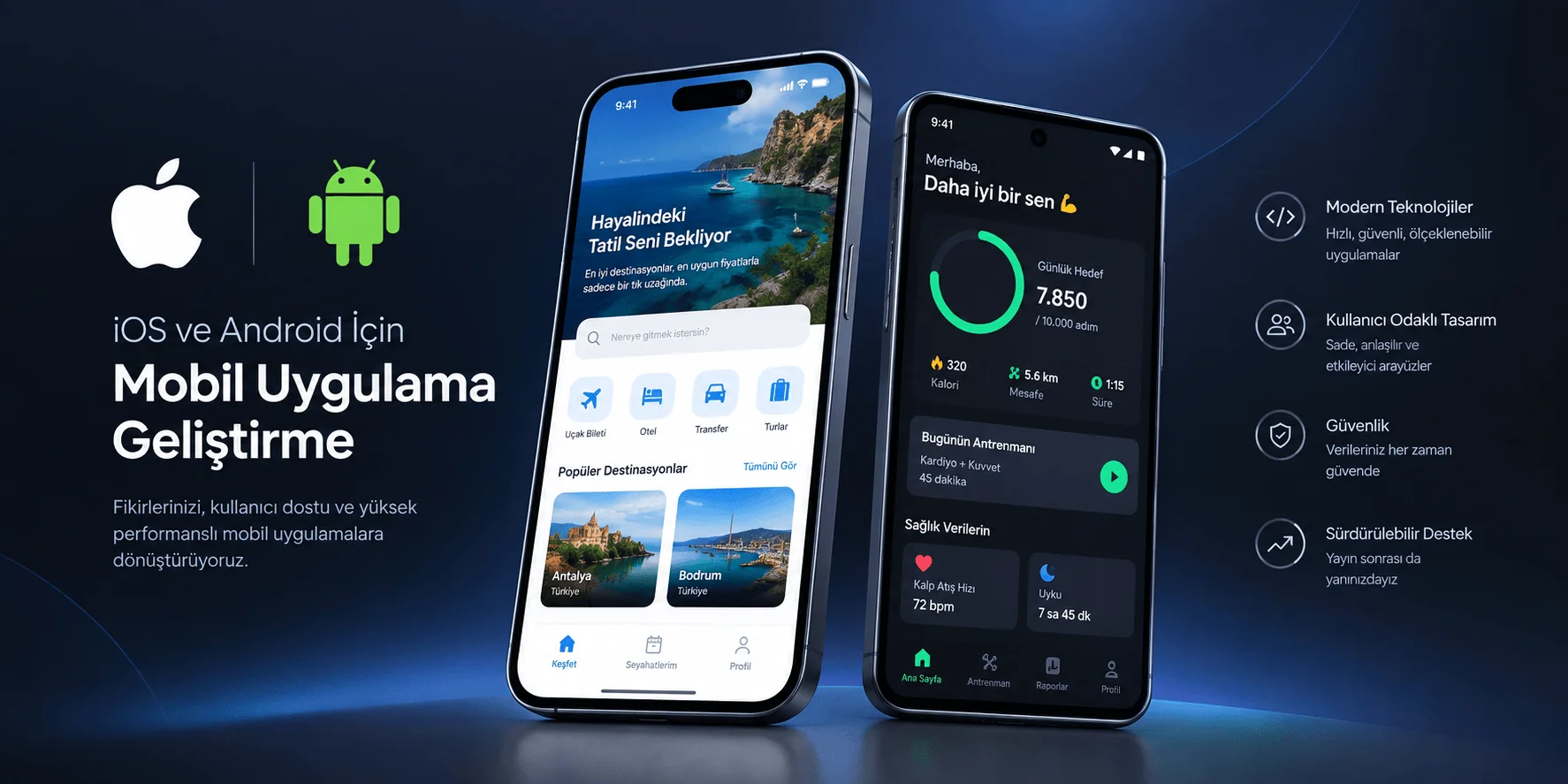 iOS ve Android mobil uygulama geliştirme çözümleri