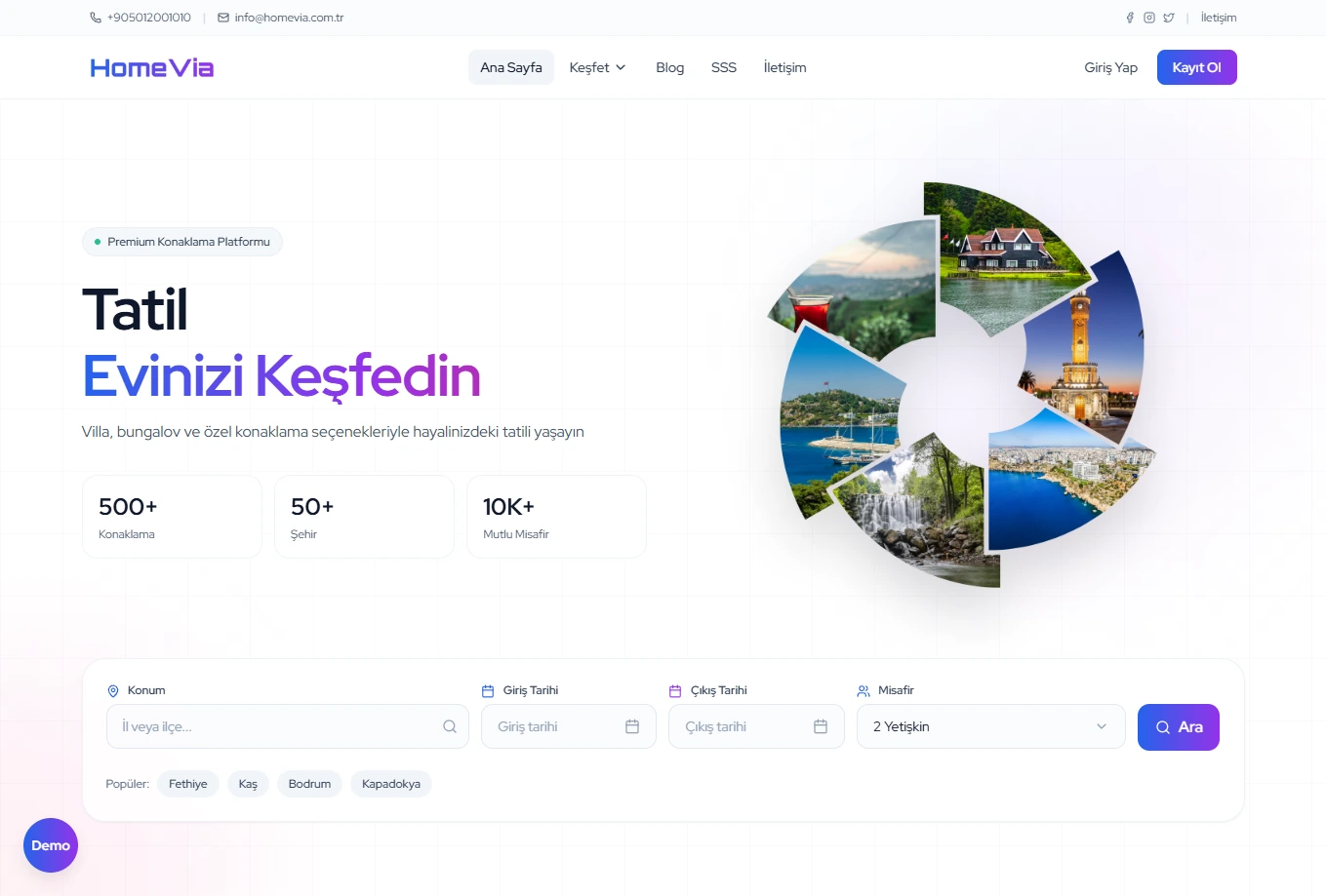 Bungalov & Villa Kiralama Yazılımı